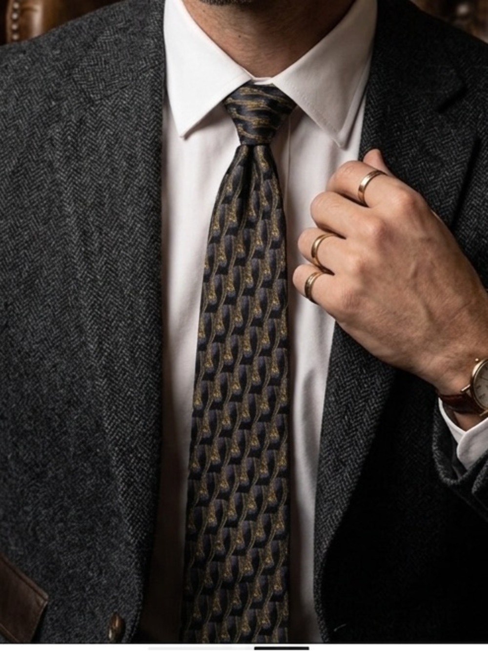 Cocktail Colors Vintage Silk Necktie | Dark Academia Style